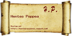 Hentes Poppea névjegykártya